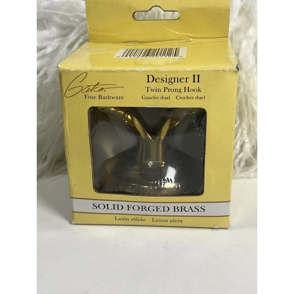 Gatco Designer II Premier Twin Prong Hook SOLID BRASS Towel Hooks NIB